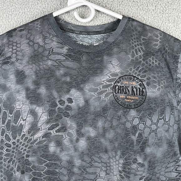 Chris Kyle Affliction T Shirt XL American Sniper Grey Kryptek Camo Short Sleeve - Picture 2 of 13
